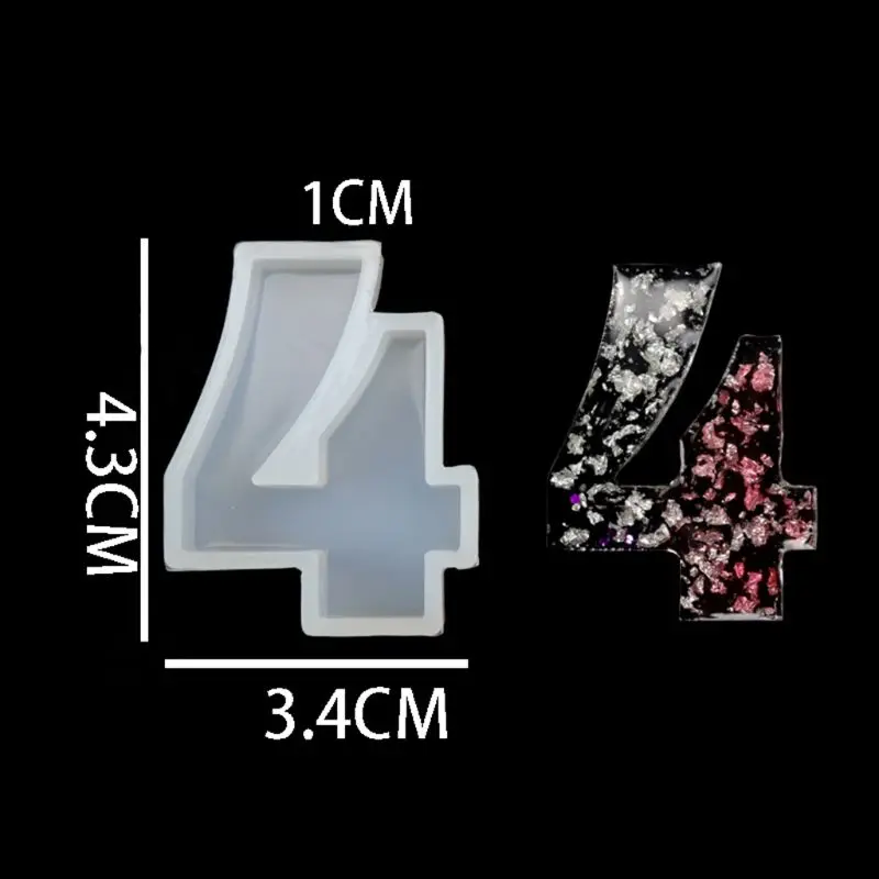 

10 Pcs/set Crystal Epoxy Digital Silicone Mould DIY Handmade Jewelry Creative Pendant Model UV Mold