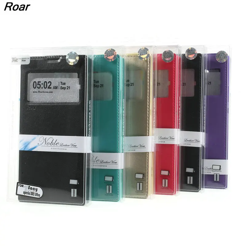 Для sony XA2 ультра случае рев Корея окном View благородный кожа флип Стенд чехол