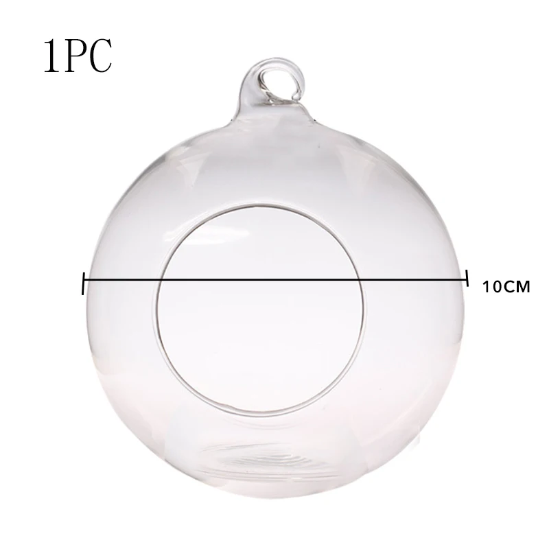 1PC 10cm 1/5/10 шт с украшением в виде кристаллов прозрачные подсвечник с украшением в виде кристаллов Стекло подвесной подсвечник для дома Свадебная вечеринка украшения ужина - Цвет: 1PC 10cm