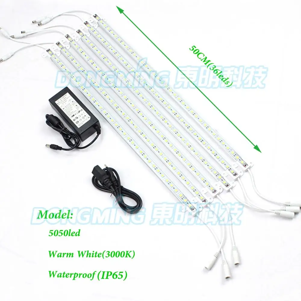 Водонепроницаемый 5050 50 см 0.5 м DC12V 36 LED Жесткий жесткая лента бар свет кабинет рыбы
