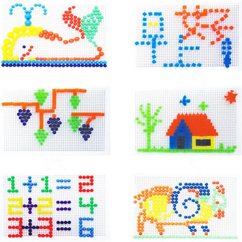296 грибные ногти Интеллектуальные 3D головоломки игры DIY пластиковые Flashboard детские игрушки обучающая игрушка