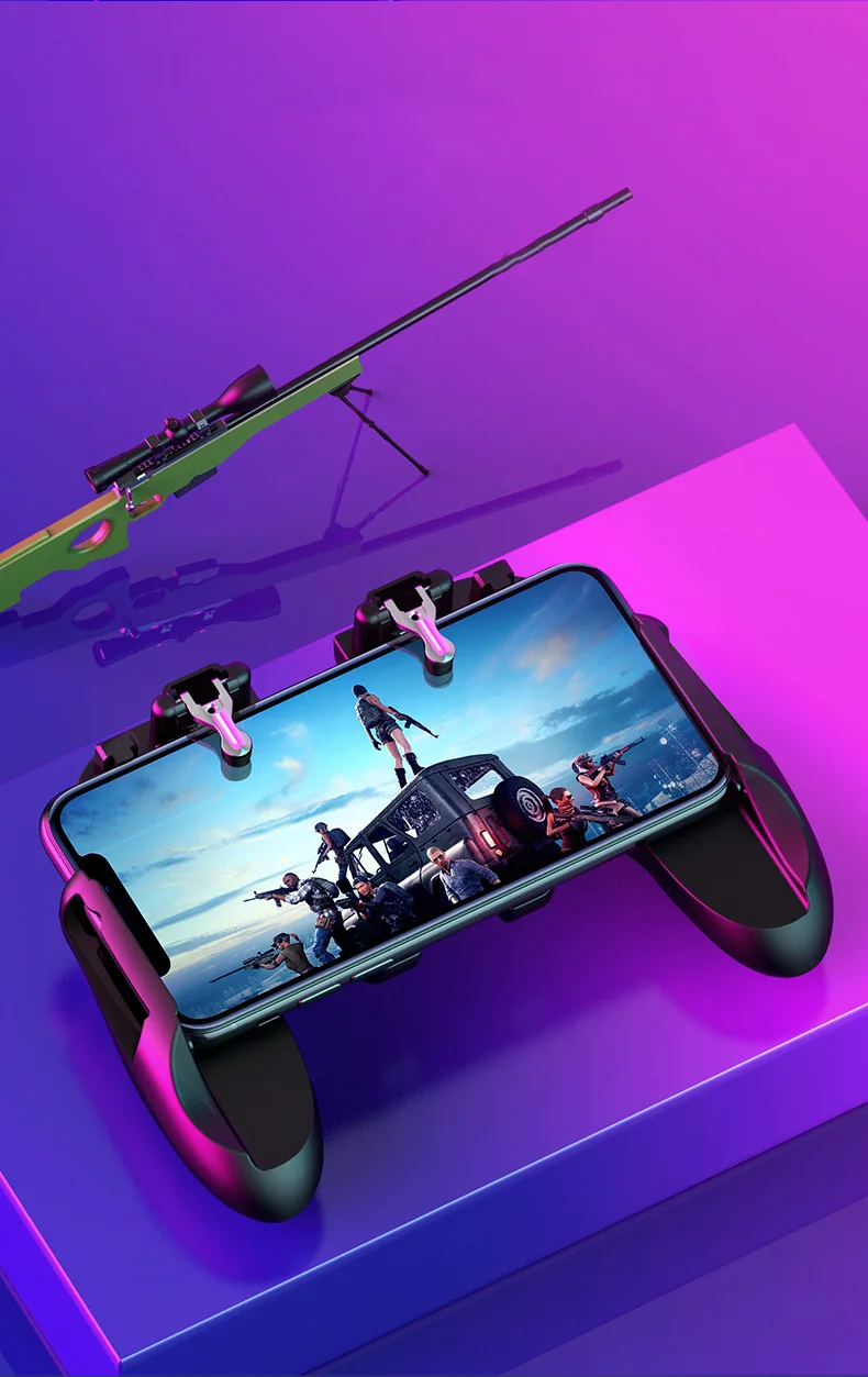 H6 Мобильная игровая ручка интегрированный игровой триггер L1R1Shooter Кнопка огня триггер рассеивания тепла держатель телефона с вентилятором для PUBG