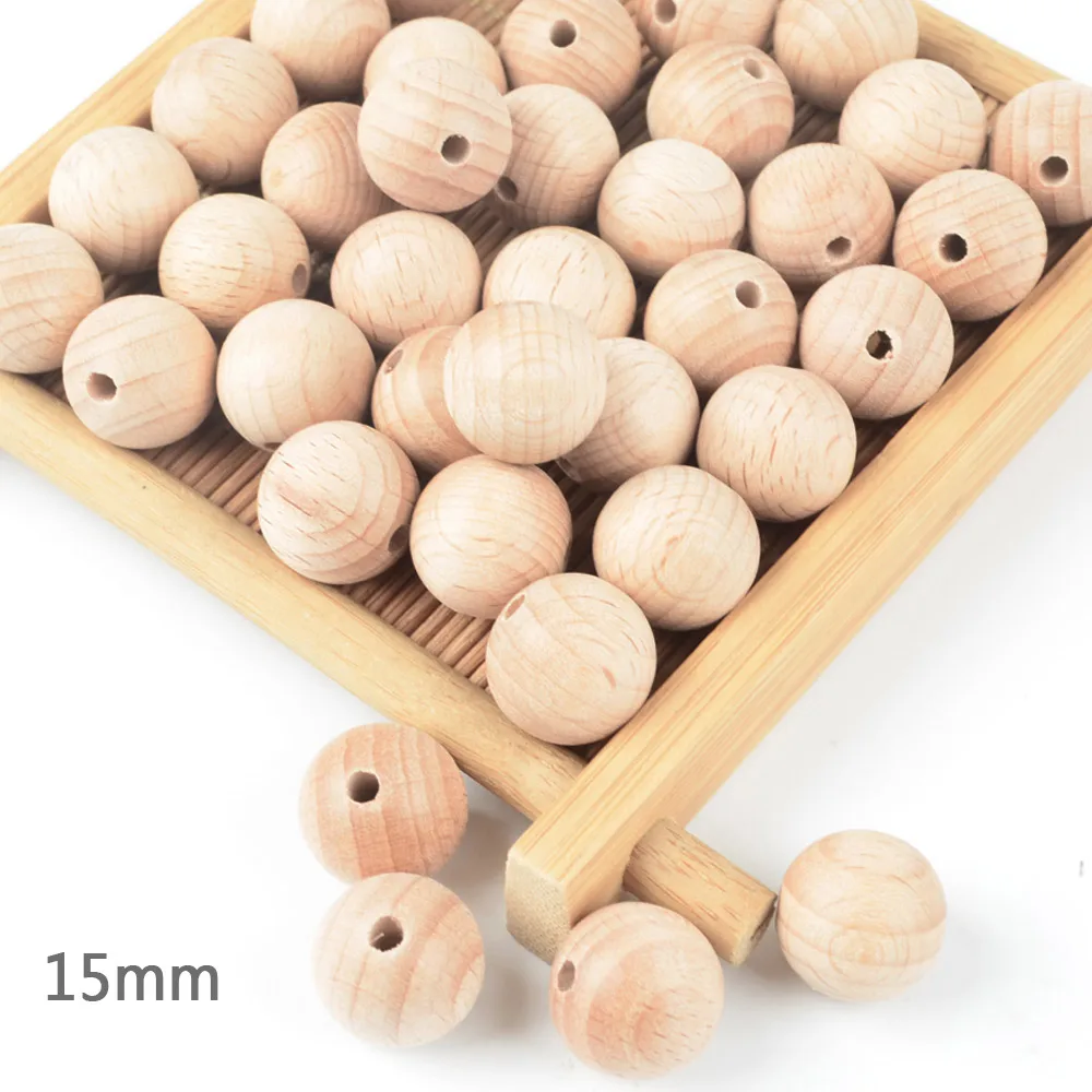 15mm 30 шт. деревянные бусины 12/15/20 мм натуральный Цвет eco-содружественные деревянные бусины "сделай сам" для изготовления ювелирных изделий, детские игрушки деревянные бусины ювелирные изделия оптом - Цвет: 15mm