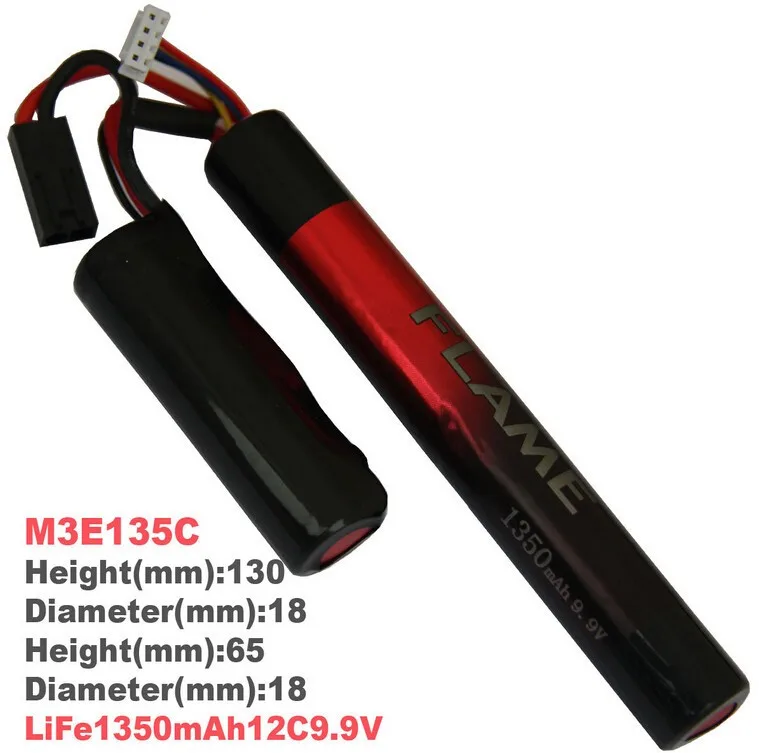 1 шт. 100% Оригинальная батарея Flame 9 в 1350 мАч 12C LiFePO4 страйкбол CQB/R M3E135C Прямая
