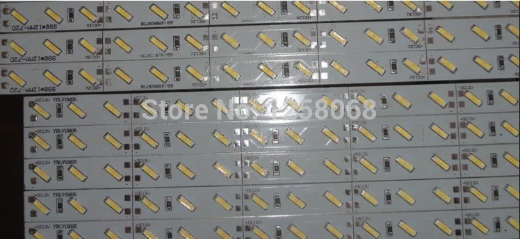 10 м/лот Fanlive SMD7020 72 светодиодный s/M DC12V Яркий алюминиевый профиль светильник для
