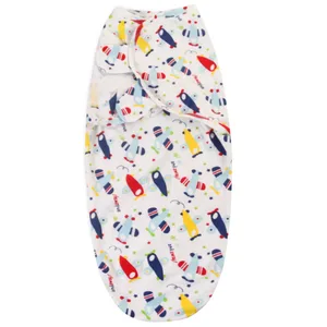 Пеленальный мешок для новорожденных, хлопковое детское одеяло для приёма, милый спальный мешок с мультяшным рисунком для детей 0-6 месяцев, одеяло, одежда