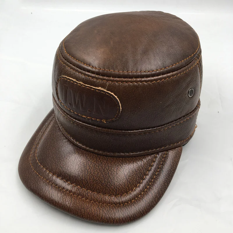 2021 новый стиль для мужчин из натуральной кожи бейсбольная брендовая Кепка с