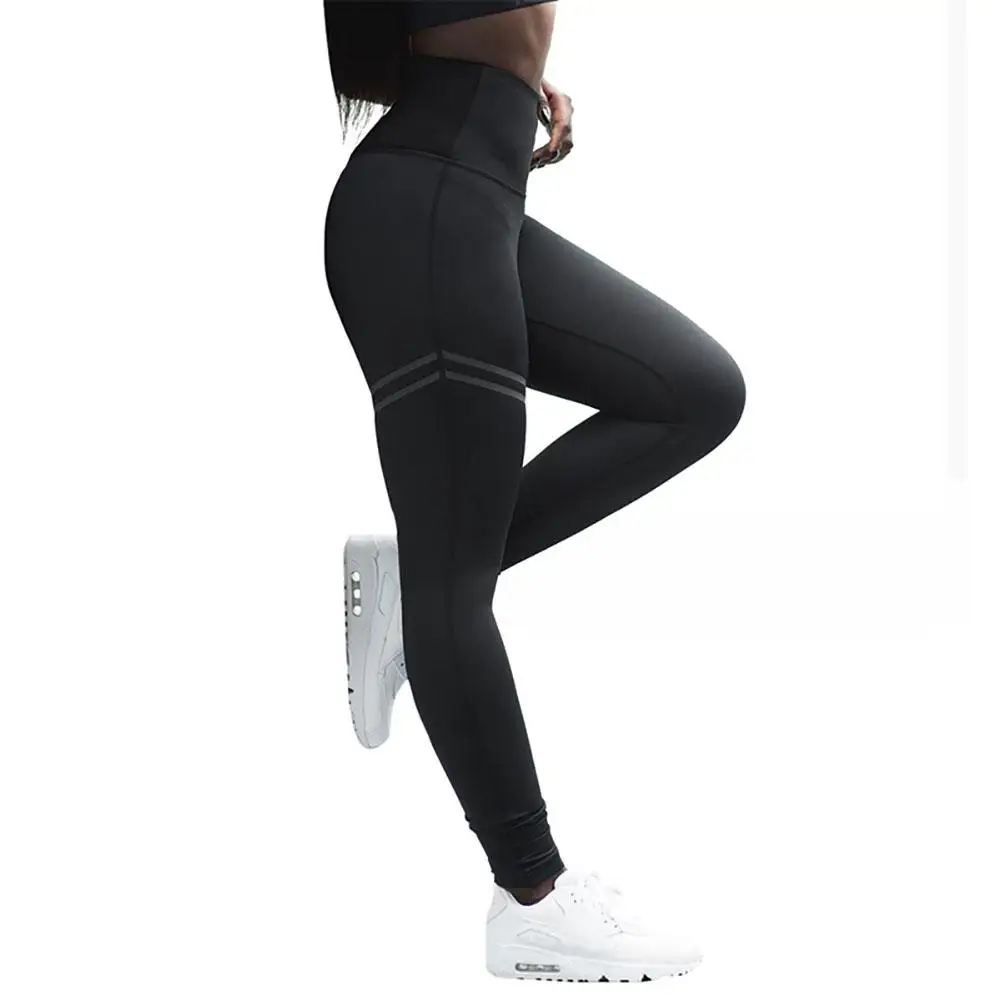 Women Pants Solid Sexy Gym Mesh Striped Push Up Leggings Slim Thin High Waist Skinny Joggers Long Female Trousers | Женская одежда