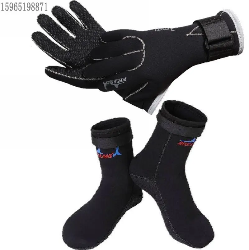 

3MM diving gloves wear non-slip gloves winter swimming snorkeling socks, warm gloves winter swimming wrist