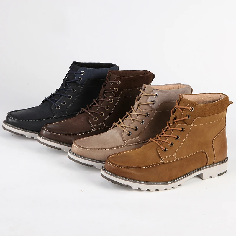 2017 Зимние Мужские Сапоги Случайные Коровы Замши Кожаные Британский Ретро