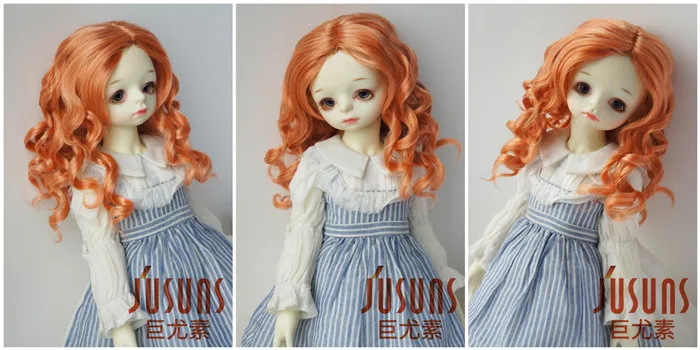 JD259 1/6 1/4 1/3 YOSD MSD SD модные BJD кукла парики Размер 6-7inc 7-8 дюймов, 8-9 дюймов, гнущаяся BJD синтетический мохеровый парик