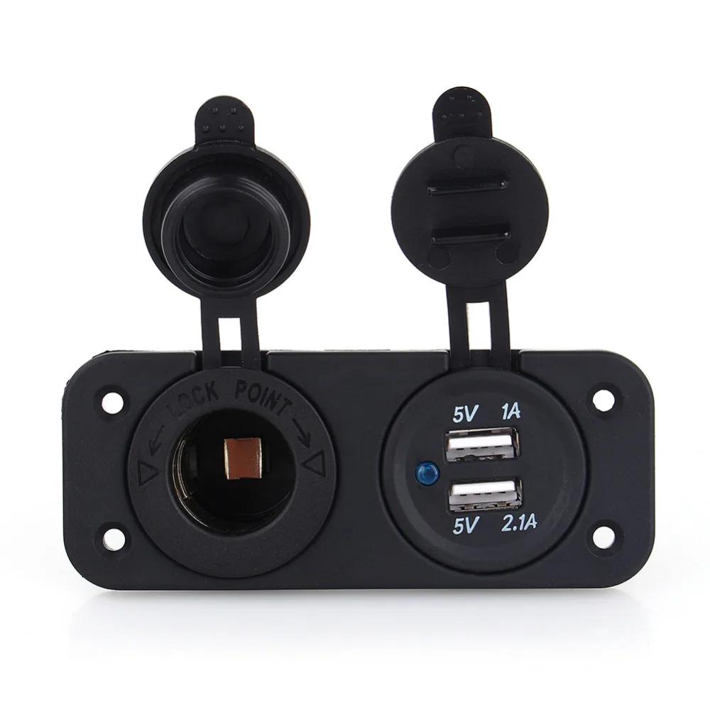 2021 12V Dual USB Автомобильное зарядное устройство розетка для автомобильного