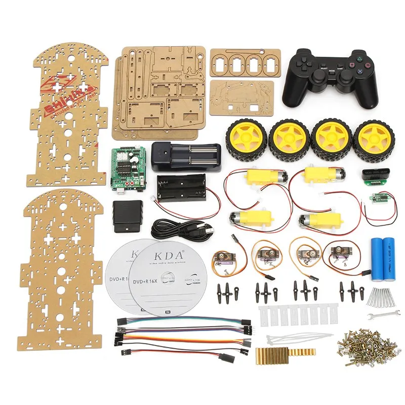 DIY meArm робот рука автомобиль для Ardunio программы с PS беспроводной пульт дистанционного управления игрушка синий/желтый/черный RC модель для детей подарок
