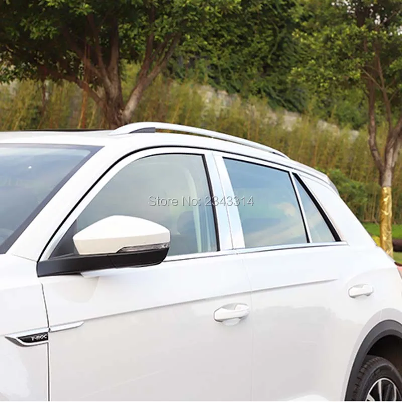 Для Volkswagen/Vw T ROC TROC 2018 нержавеющая оконная рамка отделка центральный столб крышка