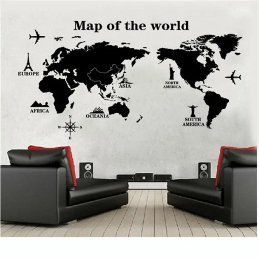Виниловая наклейка на стену сделай сам Карта мира Съемная 2018 # A|decor wallpaper|wallpapers forart
