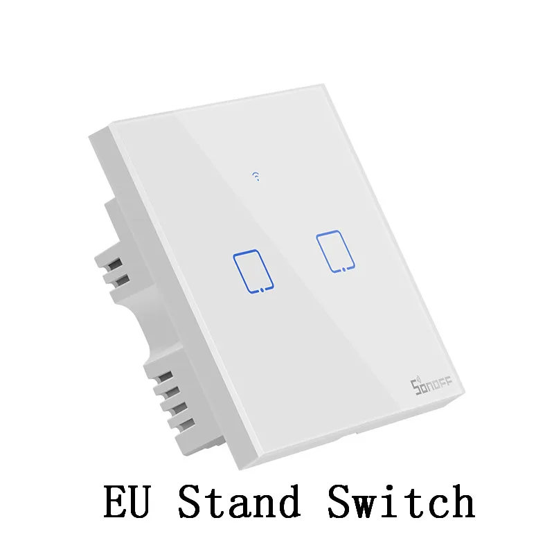 График работы T0 US/UK/EU Стандартный 1/2/3 Wi-Fi настенных выключателей eWeLink пульт дистанционного управления работает с Alexa Google Home - Комплект: 2 Gang EU Stand