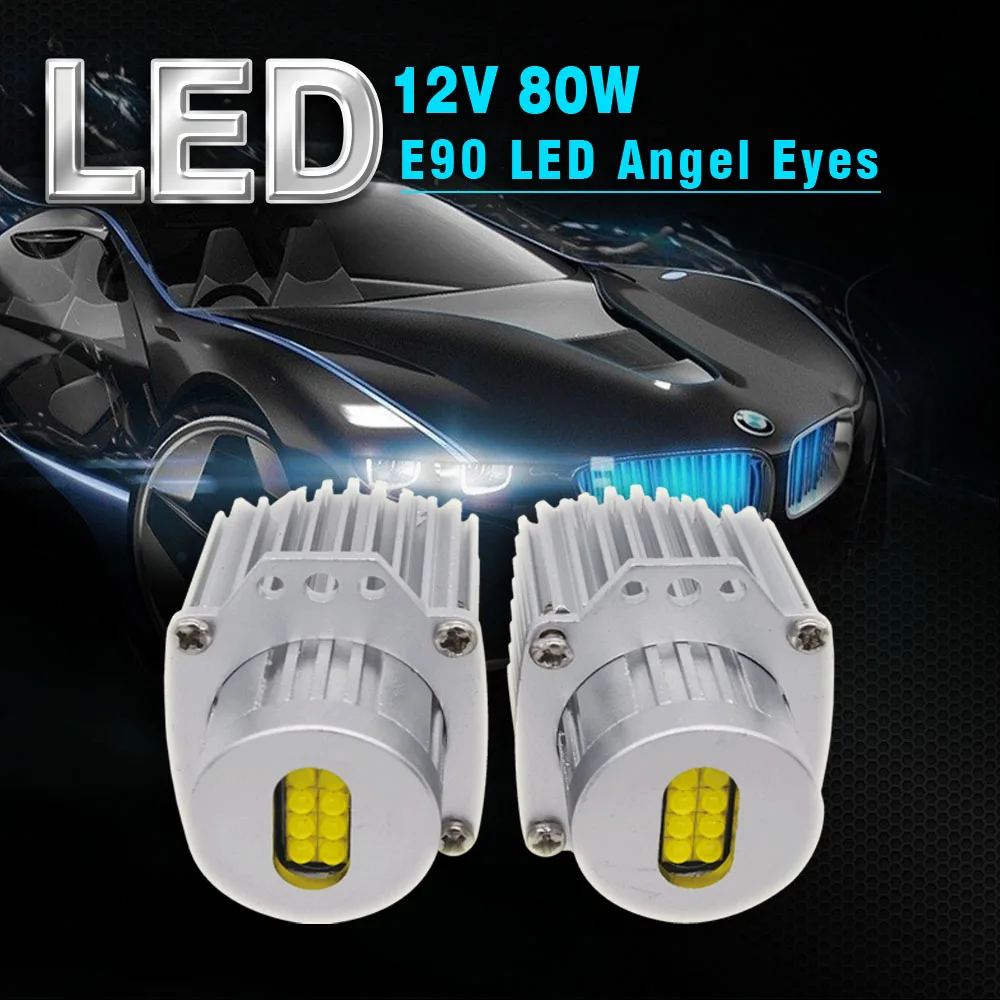 SKYJOYCE 1 комплект 2*80 Вт 160 E90 LED набор маркеров 80 E91 Ангельские Глазки DRL Halo Кольцо 6500 к