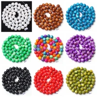 high quality 6mm natural round shape 11 color shell mop loose beads strand 15 jewellery making wj91