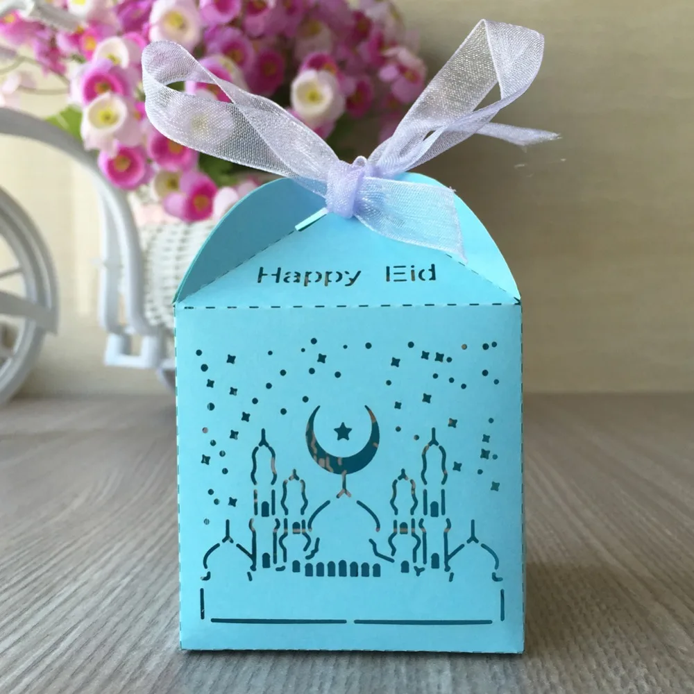 100 шт. бумажная коробка для конфет happy eid Mubarak | Дом и сад