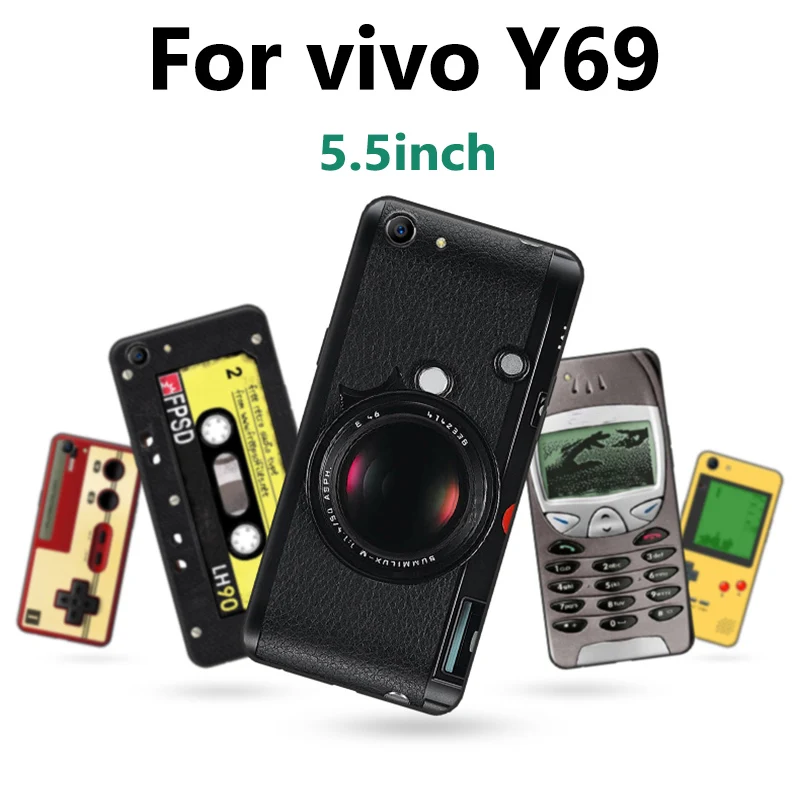 

Чехол 5,5 дюйма для vivo Y69, чехол в стиле ретро, мягкий чехол для телефона с рисунком для vivo Y69A, Y69, защитный чехол для vivo Y69, чехлы, задняя крышка
