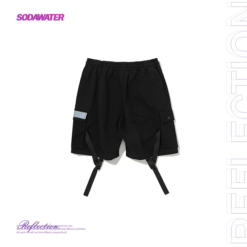 SODAWATER/Модные женские шорты из 100% хлопка для девушек спортивные черные шорты-карго