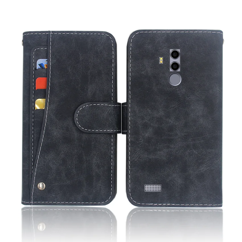 Хит! Leagoo T8s чехол высококачественный кожаный чехол-книжка для телефона с передним