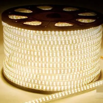 156led/m SMD 2835 Светодиодная лента 220В 230В 240В двухрядная для украшения дома и сада|light