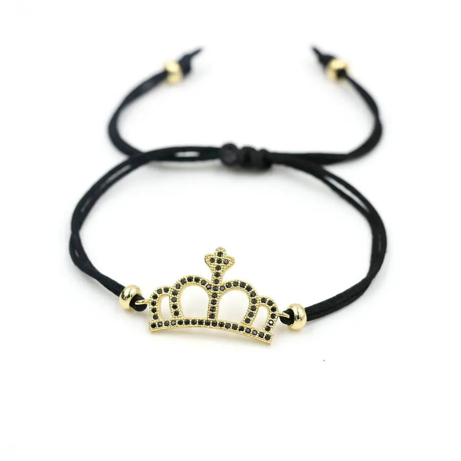 Счастливая DIY ручной работы красная веревочная нить строка императорская корона