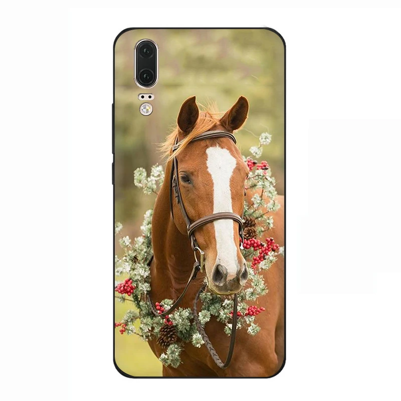 B8 horse soft silicone phone cover for Huawei P8 P9 Lite Mini P10 P20 P30 Lite Pro P Smart Z Plus - Цвет: B8