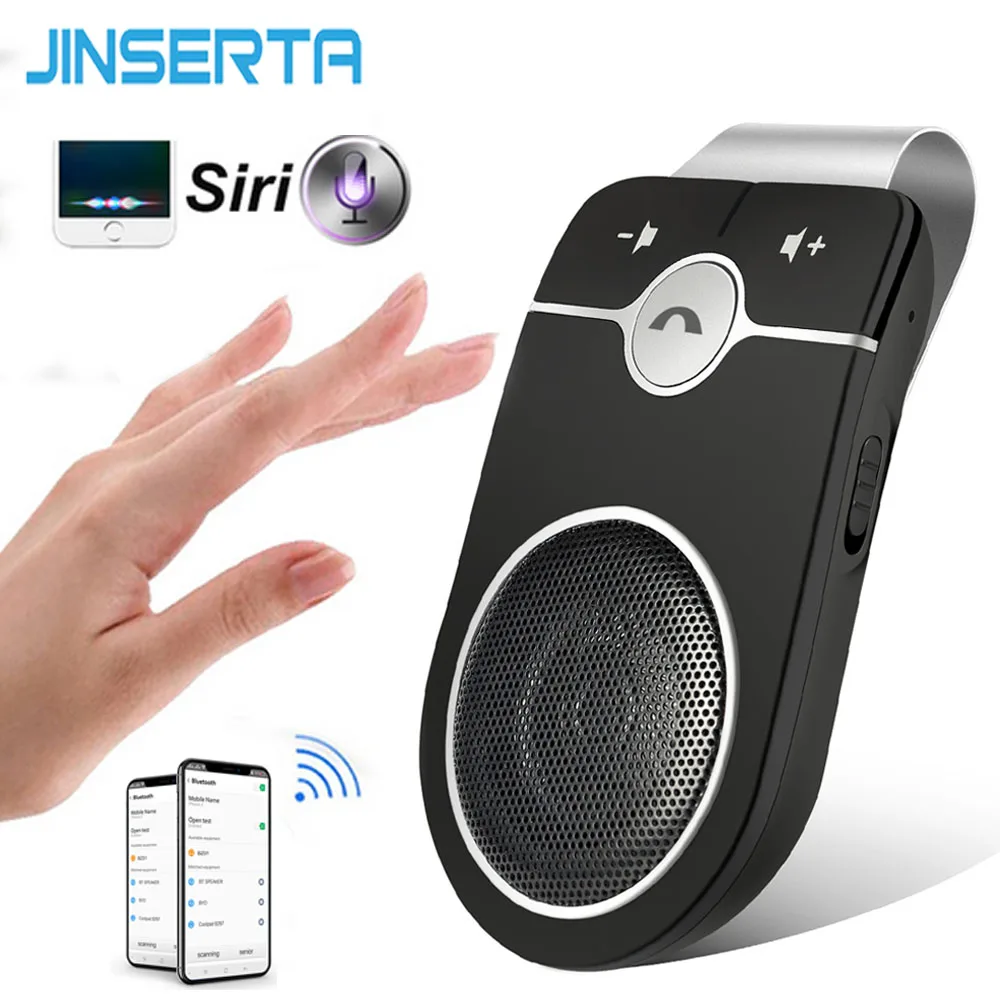 JINSERTA 2019 Bluetooth 4 1 динамик телефон SIRI автомобильный комплект громкой связи mp3 плеер
