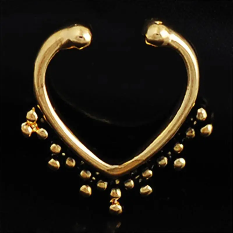 1 шт. модный сплав Поддельные перегородки клип не пирсинг кольцо в нос украшения |