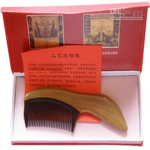 

Hot sale!Guaranteed 100% horn+green sandal wood type B high grade gift-lvtan niu jiao he mu