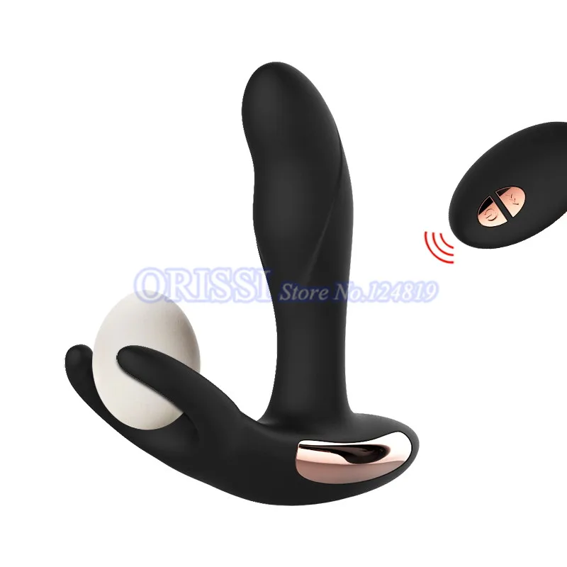 ORISSI перезаряжаемый мужской массажер простаты беспроводной вибратор с пультом ДУ