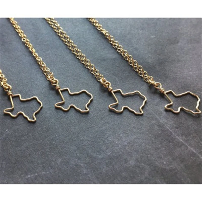 30 шт./лот модная карта США Техас Джорджия штат Алабама ожерелье с подвеской