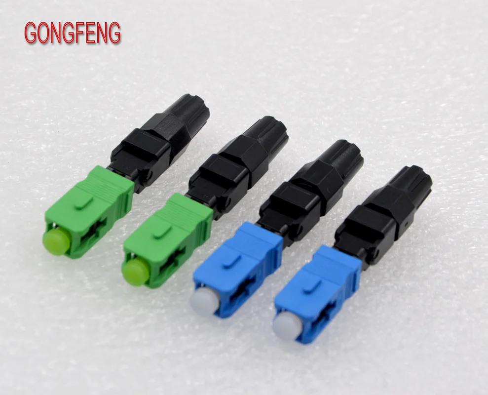 GONGFENG 100 шт оптоволоконный быстрый холодный соединитель FTTH SC Одномодовый UPC/APC Быстрый Соединитель отправляется в Россию