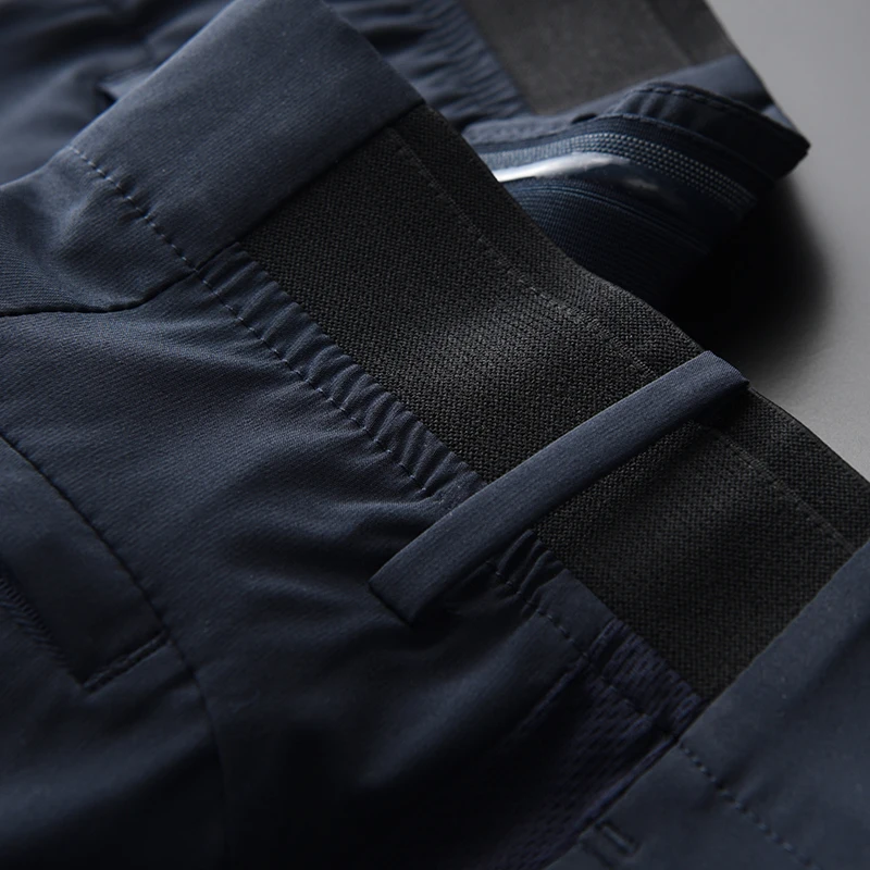 Брюки Minglu мужские деловые роскошные модные эластичные Костюмные штаны узкие