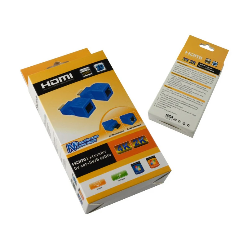 1 пара HDMI удлинитель для RJ45 от фотокабеля/6 адаптер к 4K мини порты rj45 30 м по CAT5E/6 UTP
