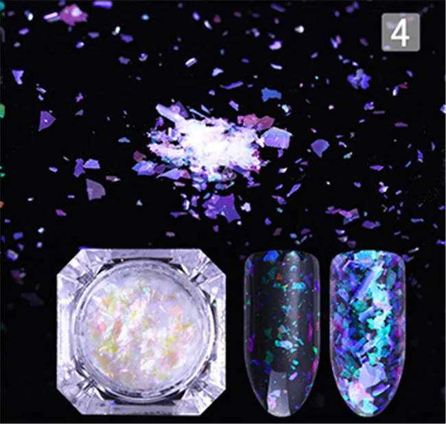 Pattern 10 Born pretty, хамелеон блёстки облако красочные неровные Блестки блестка для ногтей флаки порошок хлопья гвоздь искусство аксессуары 1 коробка - Цвет: Pattern 10