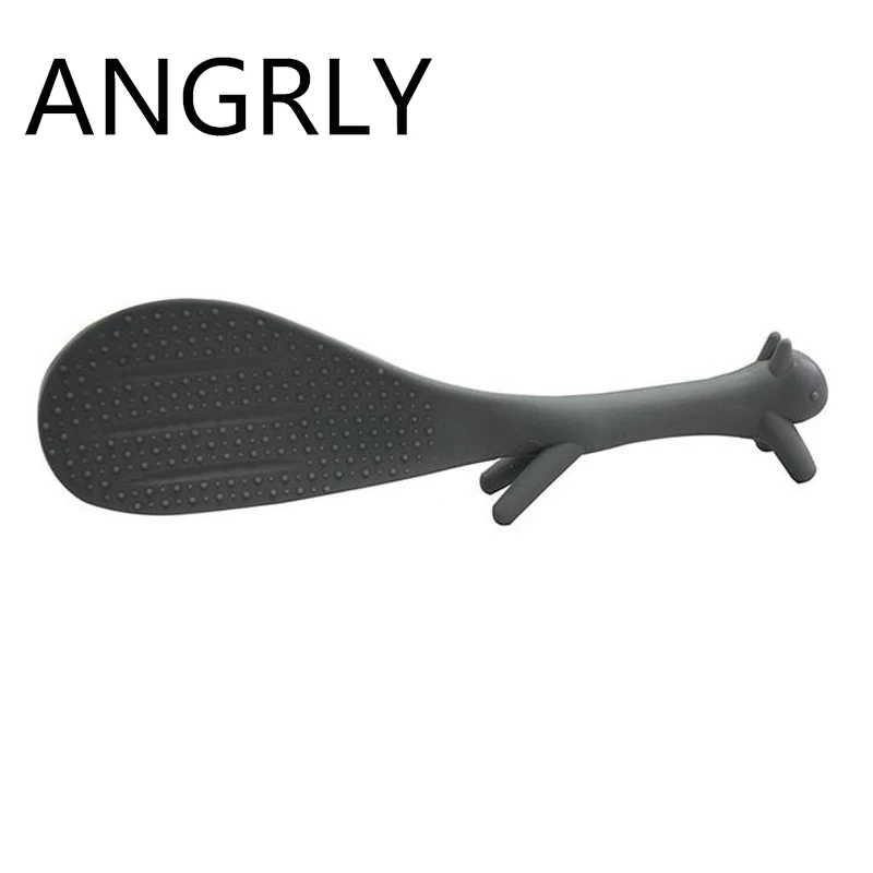 ANGRLY прибытие антипригарные рисовые Мультяшные кухонные ложки милая белка ложка