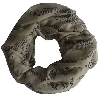 Женская мода зима Музыка Примечание тройной Clef платок палантин шарфы шарф |