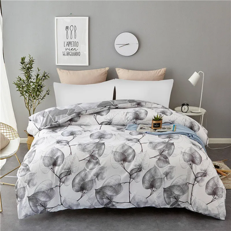 gray LOVINSUNSHINE Comforter Bedding Sets King Duvet Cover Set Quilt Cover Set Queen Size NP01 - Цвет: gray