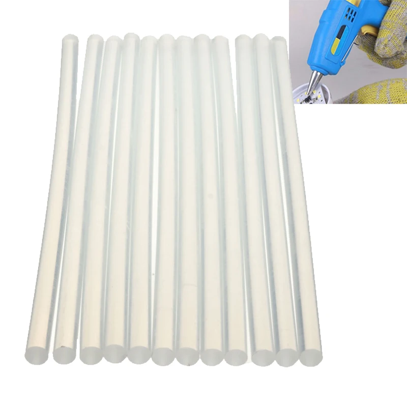 12 штук упак. белые пластиковые термоплавкие клеевые палочки для электроприборов