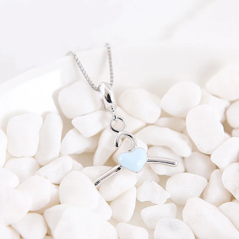 Женский шарм-подвеска из серебра 100% пробы с бусинами | Украшения и аксессуары