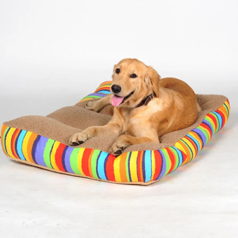 Собака Радуга Красочные подушки коврик для собак Теплый Мягкий щенок спальный