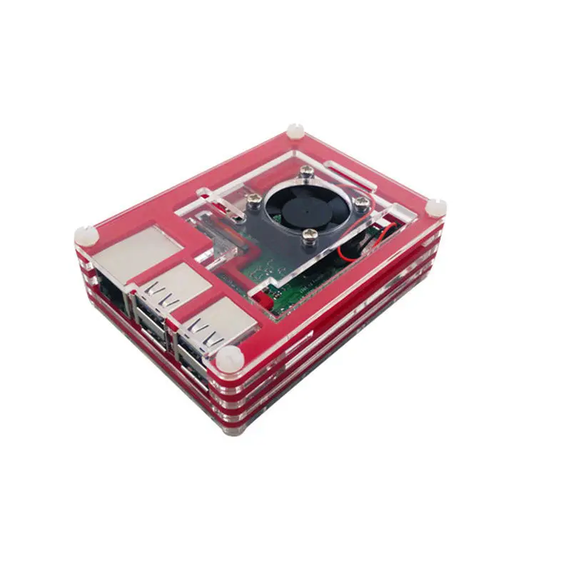Чехол для Raspberry Pi 3 9-слойный акриловый чехол с охлаждающим вентилятором |