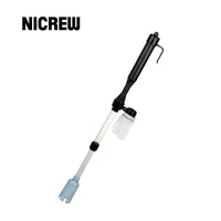 nicrew aquarium gravel battery home use siphon filter cleaner fish tank vacuum pump water filter clean adjustable height
