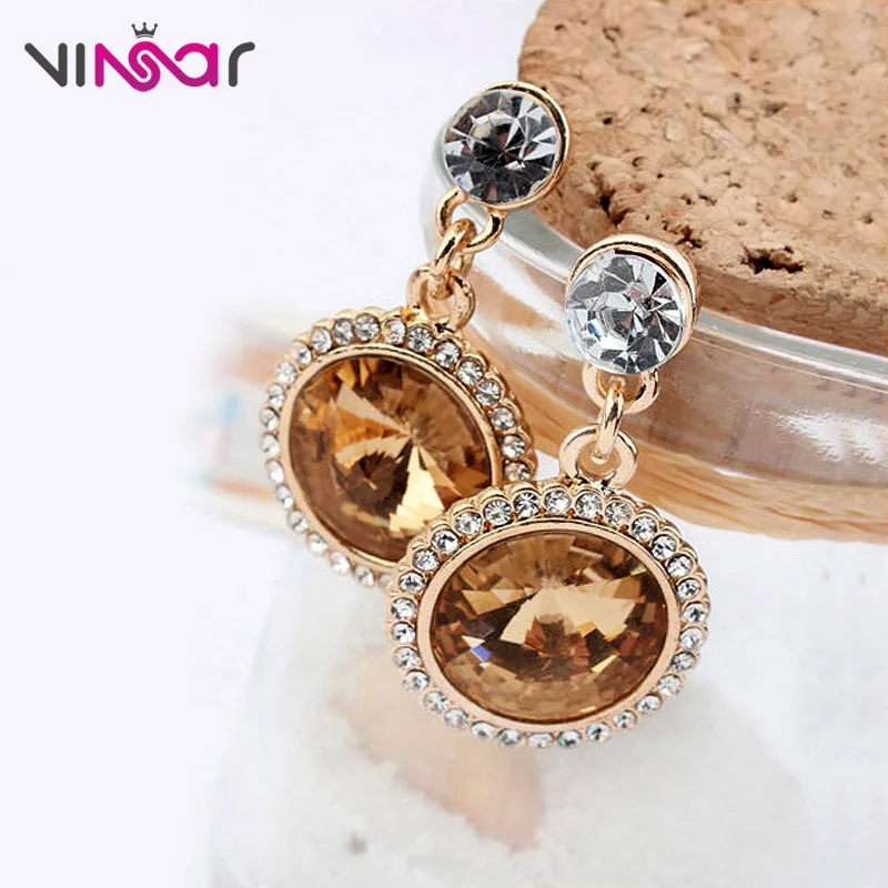 VINSAR официальная Вечеринка Для женщин Элегантный со стразами роскошные серьги