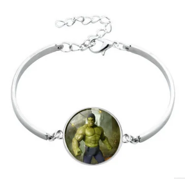 08 41 стиль Marvel Железный человек Тони Старк кожаный браслет Мстители дуга реактор 3D напечатанная стеклянная подвеска с драгоценным камнем Фигурки игрушек - Цвет: 08