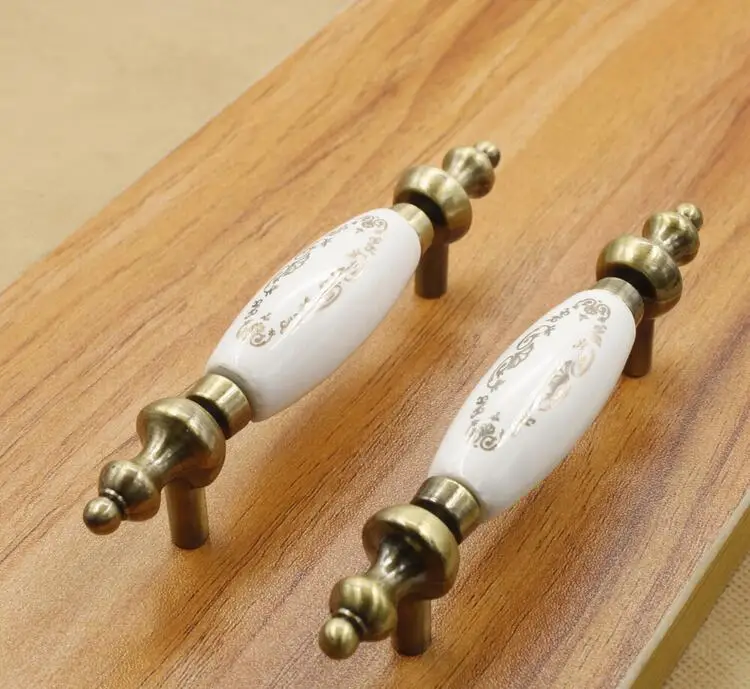 Винтажные бронзовые керамические мебельные ручки Ретро кухонные для шкафа|handle