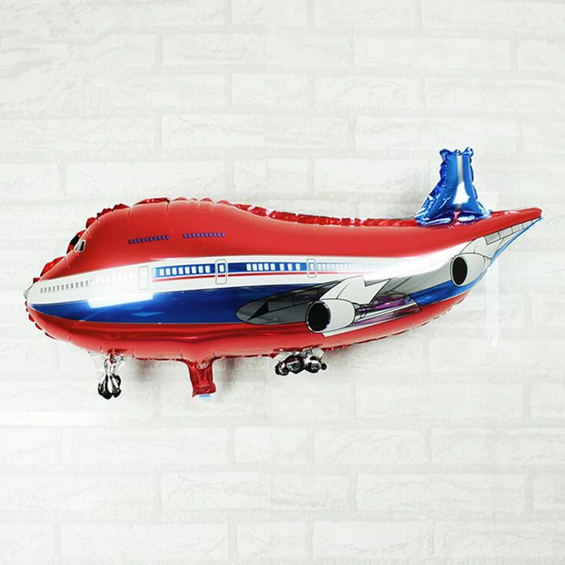 Большие воздушные шары из фольги в форме самолета 82x42 см майлара для мальчиков